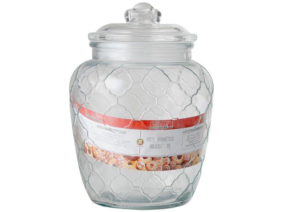 Pote de Vidro Hermético Hauskraft com Tampa 1,8L POTE-046 - 1