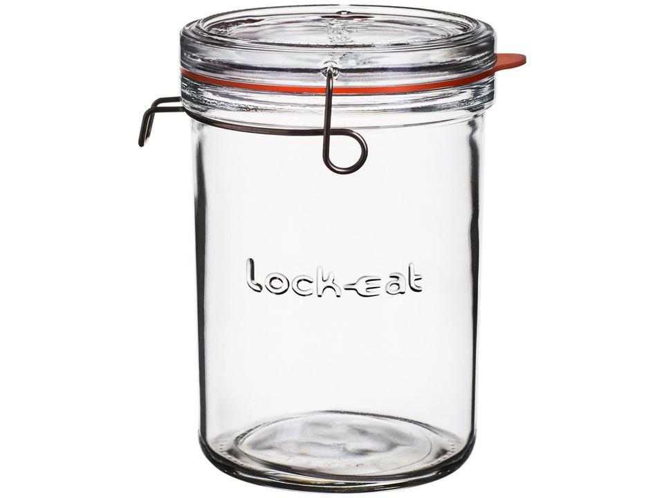 Pote de Vidro Hermético Luigi Bormioli com Tampa Cilíndrico 1L Lock Eat XL