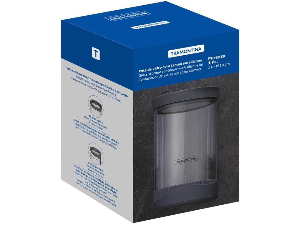 Pote de Vidro Hermético Tramontina com Tampa 1L Purezza - 3