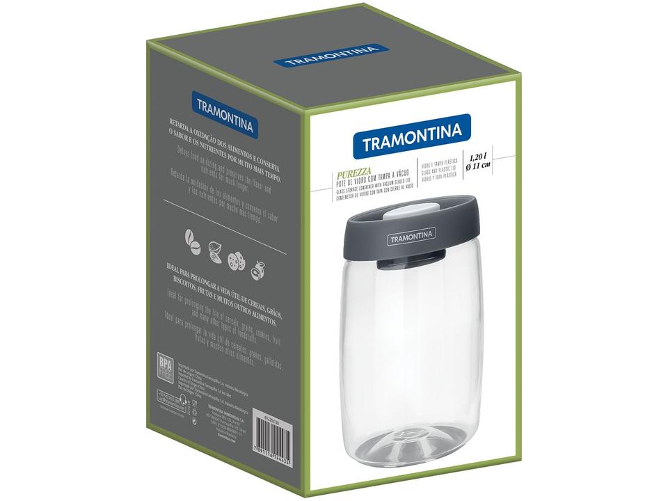 Pote de Vidro Hermético Tramontina com Tampa Redondo 1,2L Purezza - 5