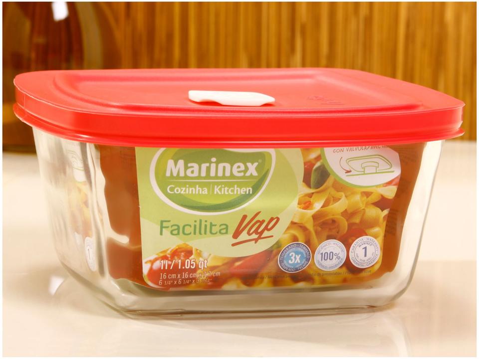 Pote de Vidro Marinex com Tampa - 5