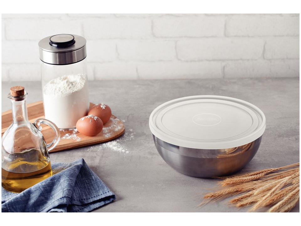 Pote Redondo com Tampa 2,9L Tramontina Freezinox - 2