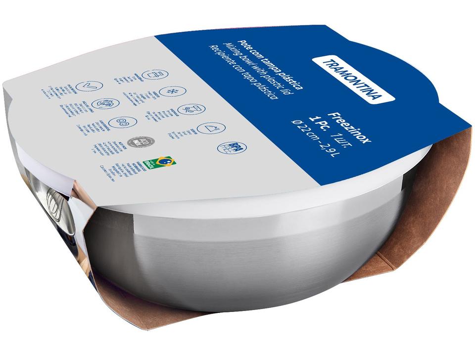 Pote Redondo com Tampa 2,9L Tramontina Freezinox - 4