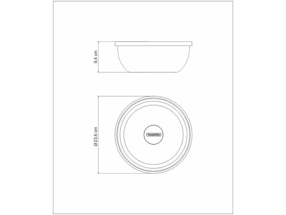 Pote Redondo com Tampa 2,9L Tramontina Freezinox - 3