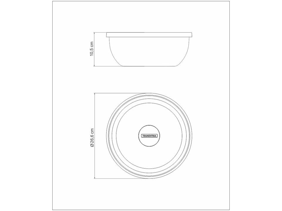 Pote Redondo com Tampa 4,2L Tramontina Freezinox - 3