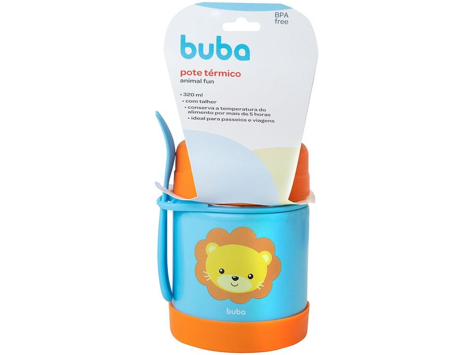 Pote Térmico Infantil Buba Animal Fun Leão 320ml com Colher - 4