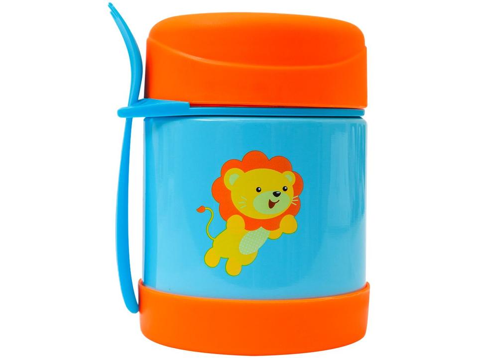 Pote Térmico Infantil Buba Animal Fun Leão 320ml com Colher - 2