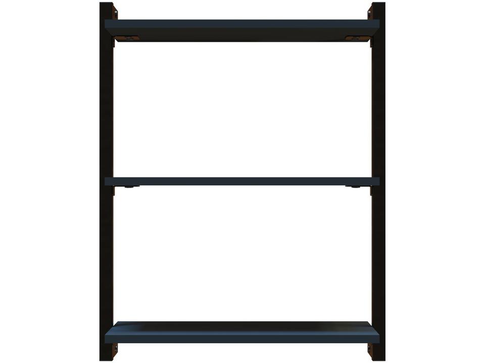 Prateleira Suspensa de MDP e Aço Preta Indusat D7 Home 40cm - 2