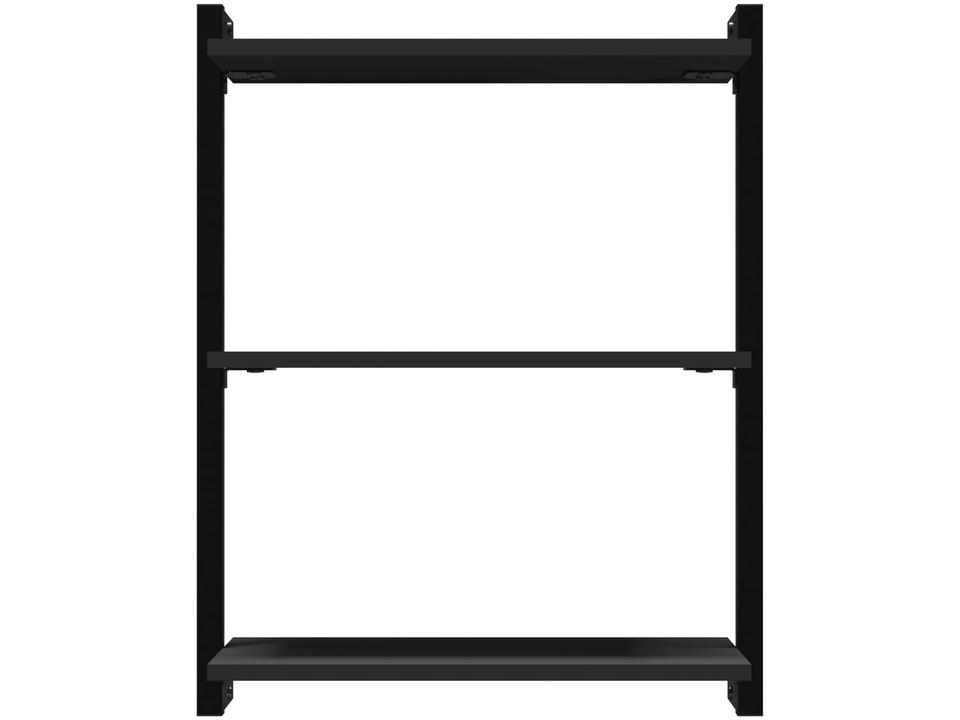 Prateleira Suspensa de MDP e Aço Preta Indusat D7 Home 60cm - 2