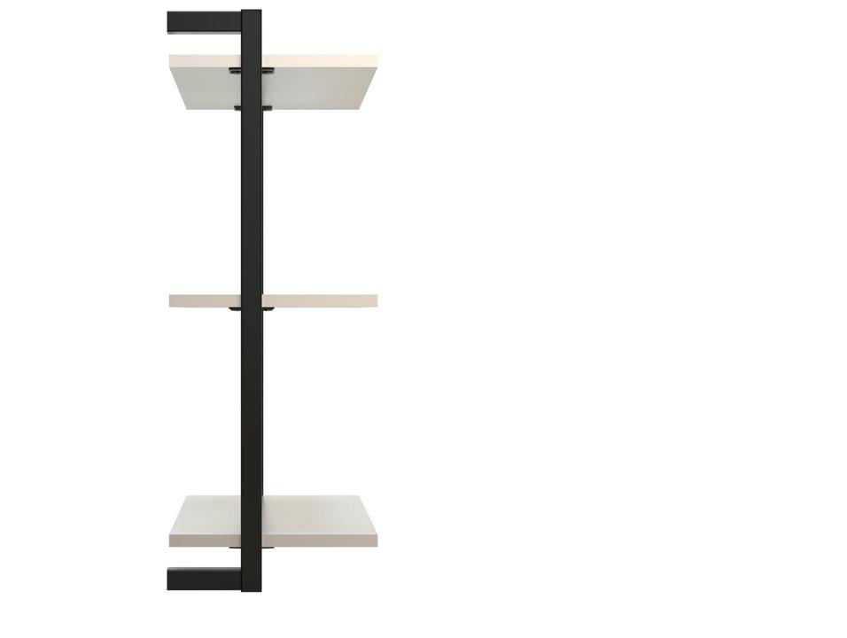 Prateleira Suspensa MDP Branco e Preto D7 Home D-7002 80x55cm - 2
