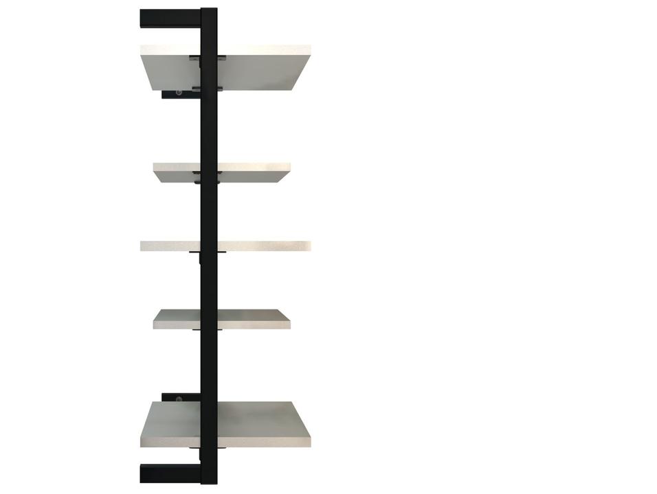 Prateleira Suspensa MDP Branco e Preto D7 Home D-7003 60x50cm - 2