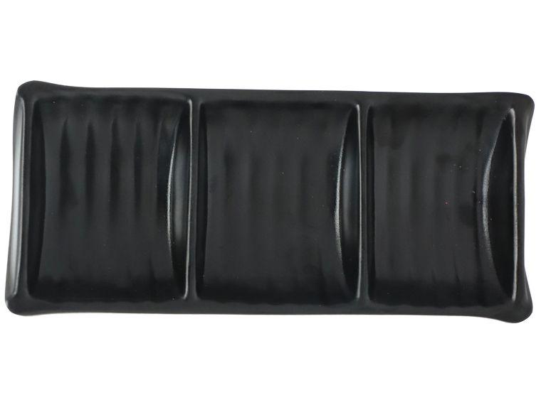 Prato de Melamina Preto para Sushi Retangular Hauskraft Naha - 1