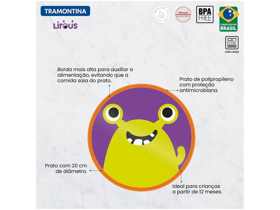 Prato Infantil Tramontina Lirous Laranja - 3