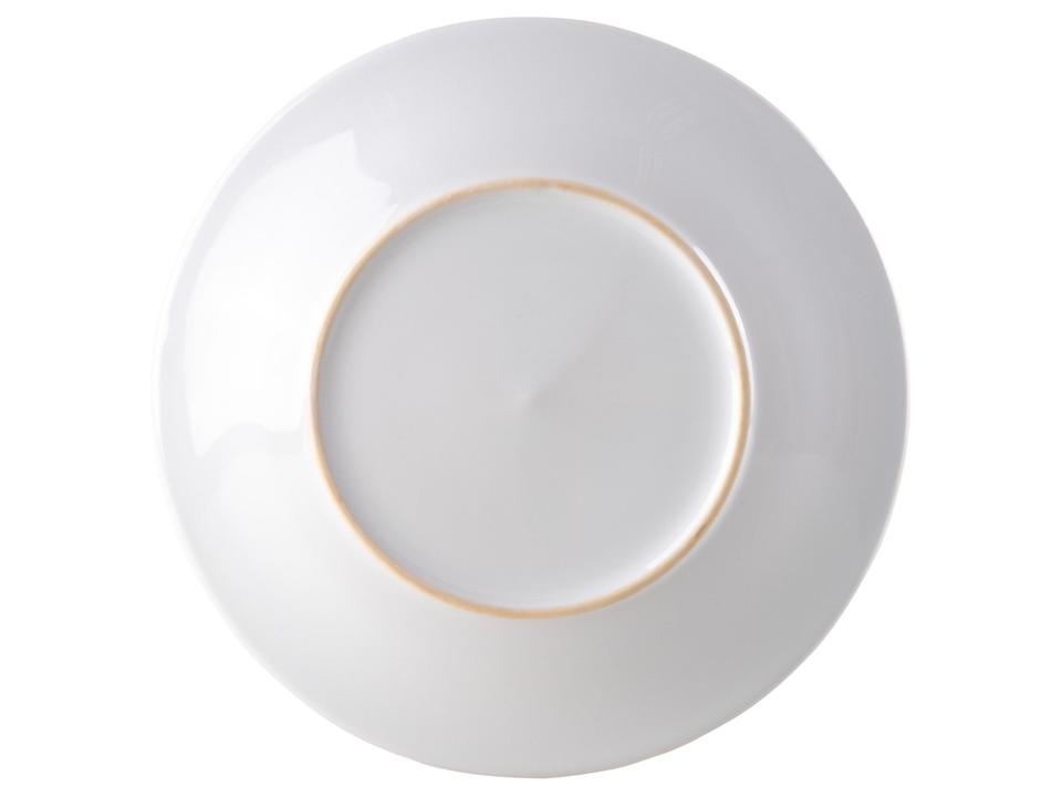 Prato Raso de Cerâmica Branco e Preto de Sobremesa Redondo 20,5cm Scalla Cerâmica Futebol - 4