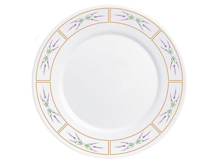 Prato Raso de Vidro Branco Redondo 26,5cm Hauskraft Lavanda - 4