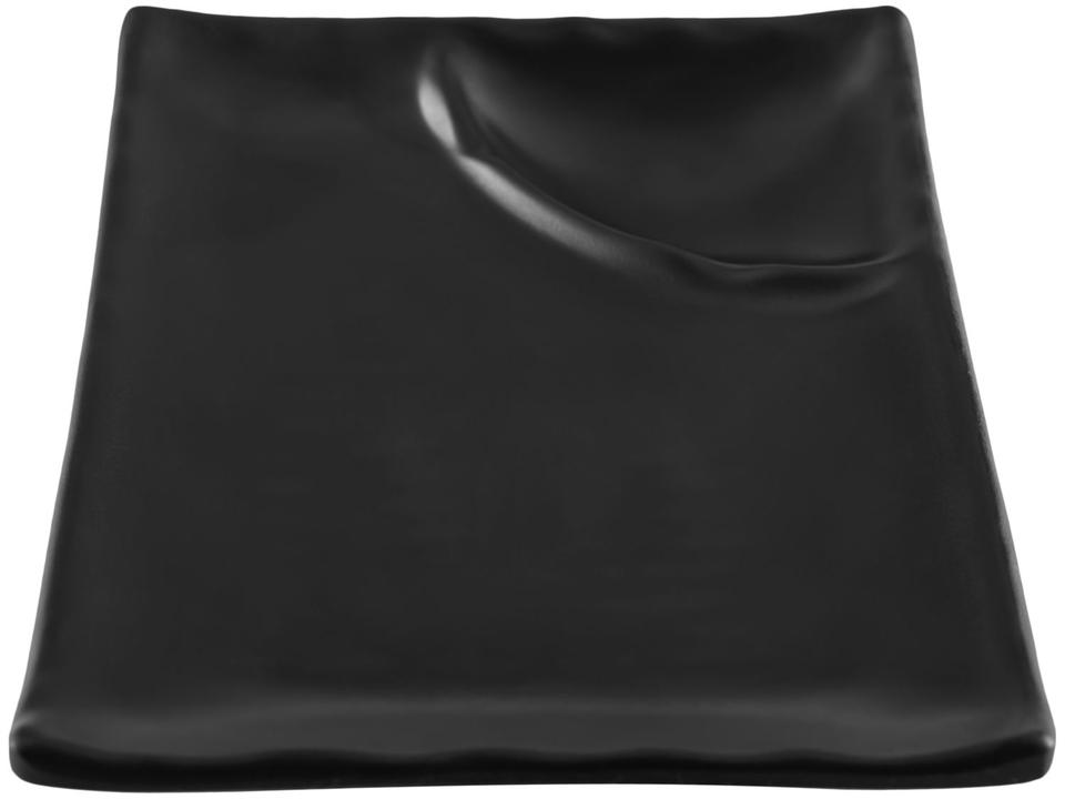 Prato Raso Preto Fosco para Comida Japonesa Retangular Haus Concept Fuji 57702006 - 2