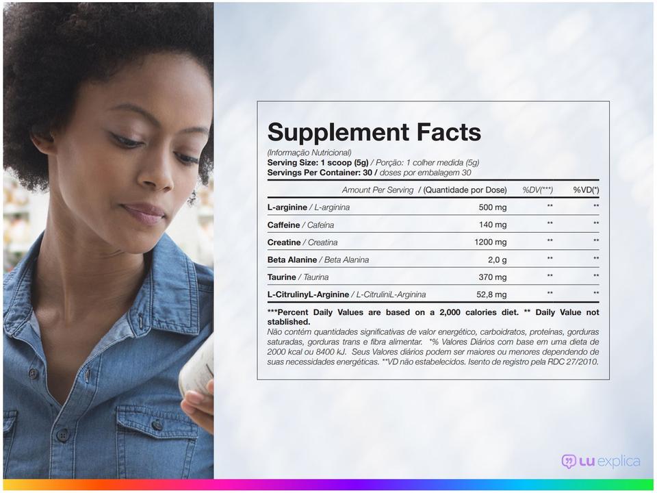 Pré-Treino Black Skull By Cedric McMilan Bone - 1