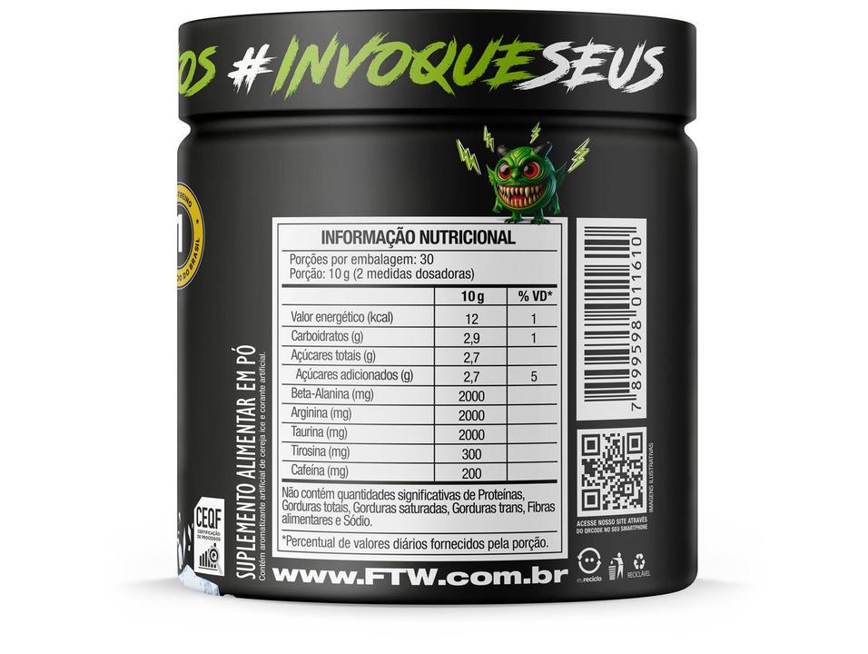 Pré-Treino Diabo Verde Pre-Workout 300g Cereja Ice - 1
