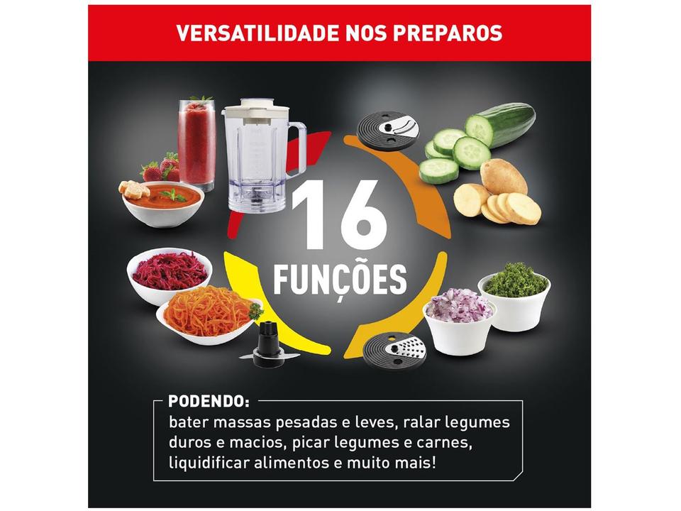 Processador de Alimentos Arno 700W Marfim Multichef MP62 16 Funções - 4