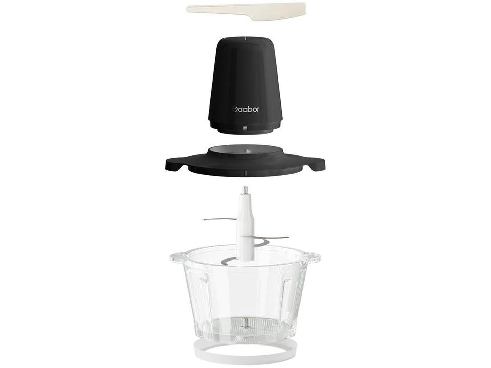 Processador de Alimentos Gaabor 300W Preto Multislice Copo de Vidro - 1