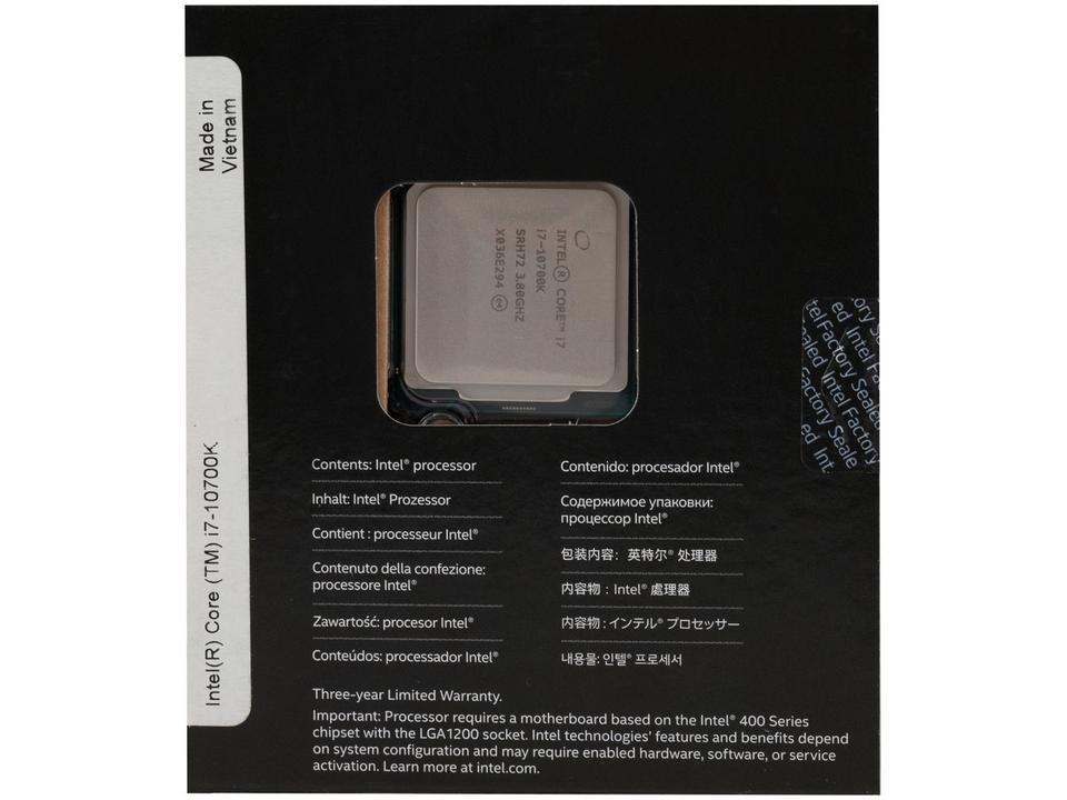 Processador Intel Core i7 10700K Avengers Edition - 6