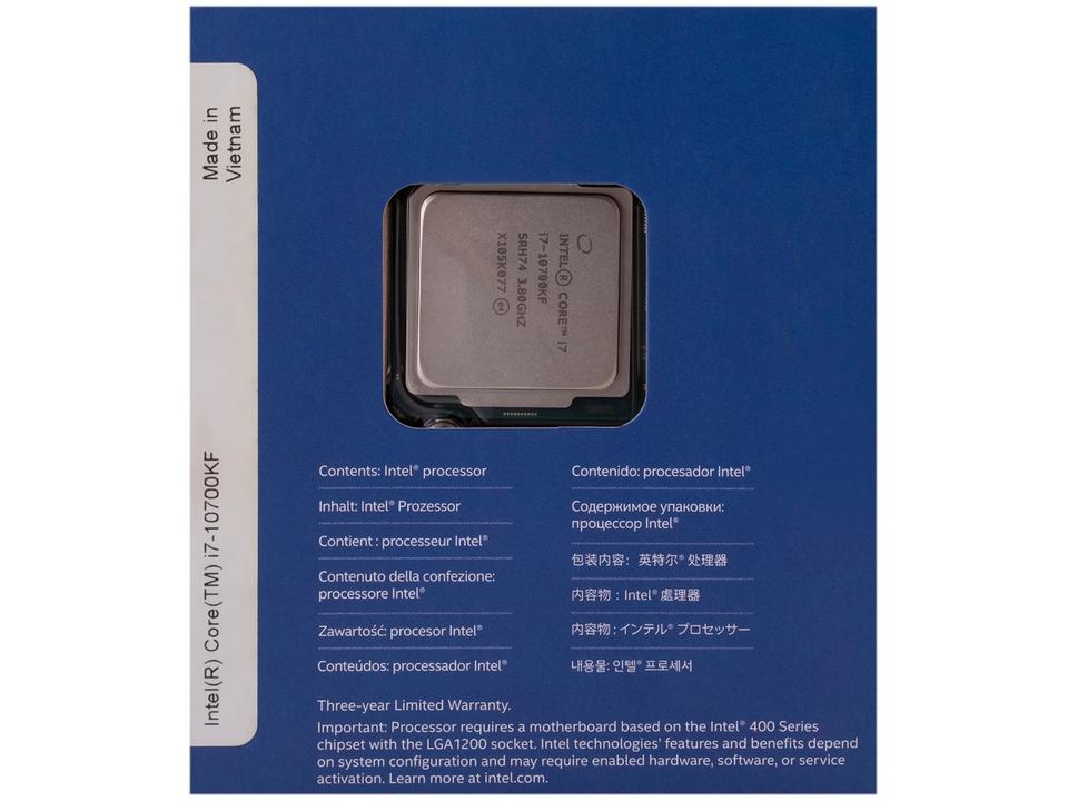 Processador Intel Core i7 10700KF 3.80GHz - 5