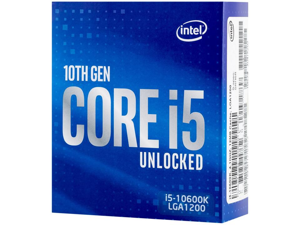 Processador Intel i5-10600K 4.10GHz - 4.8Ghz Turbo 12MB - 5