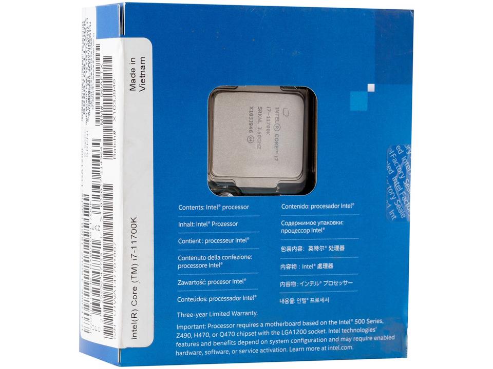 Processador Intel i7-11700K Rocket Lake 3.60GHz - 6
