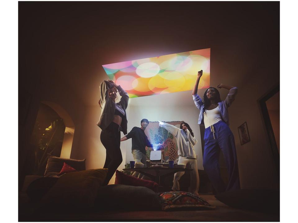 Projetor Portátil com Suporte Ajustável Smart Epson Lifestudio Flex Full HD EF-71W Som Bose Google TV Wi-Fi Branco Pérola - 2