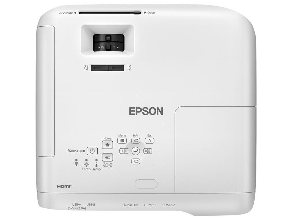 Projetor Portátil Epson Powerlite FH54+ Full HD 4100 Lumens 3LCD Wi-Fi UBS 2 HDMI Branco - 4