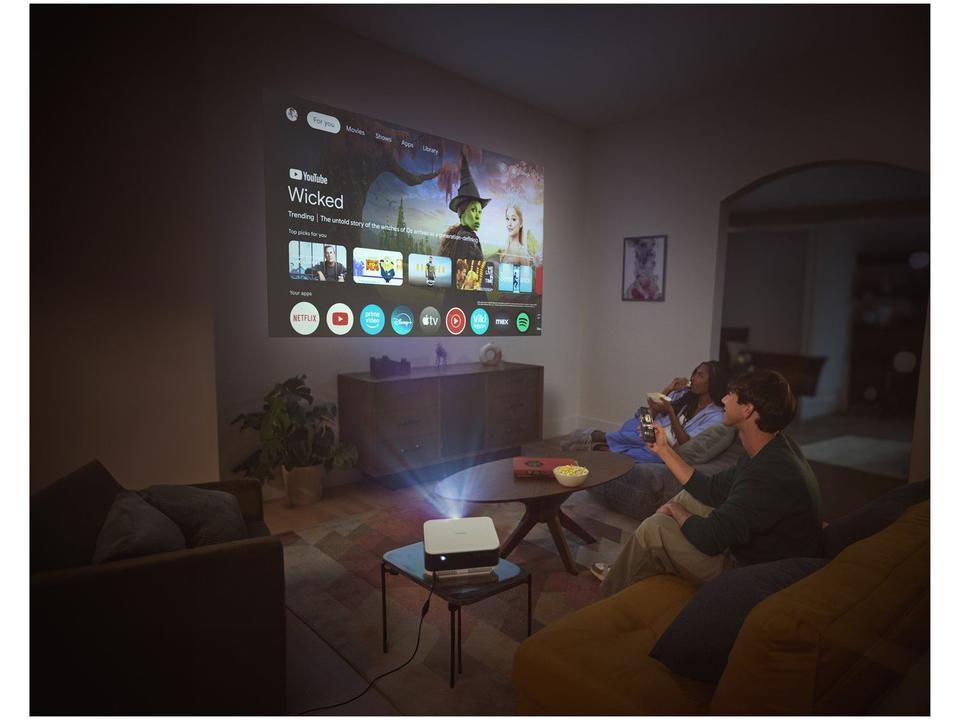 Projetor Portátil Smart Epson Lifestudio Pop Full HD EF-61 Som Bose Google TV Wi-Fi Branco Pérola - 6