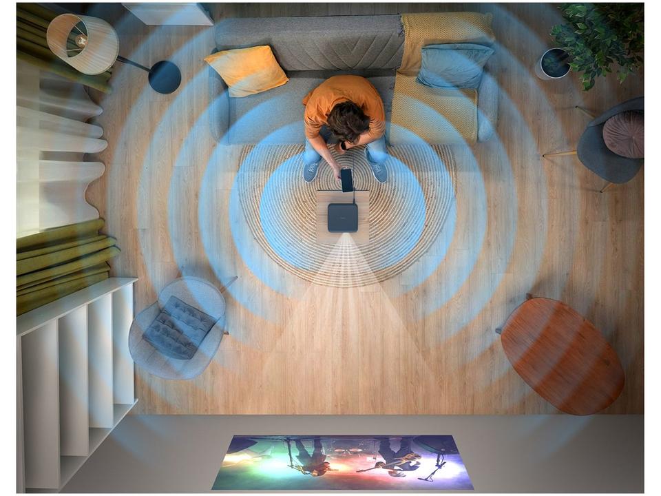 Projetor Portátil Smart Epson Lifestudio Pop Plus 4K PRO-UHD EF-62 Som Bose Google TV Wi-Fi Preto Metálico - 4