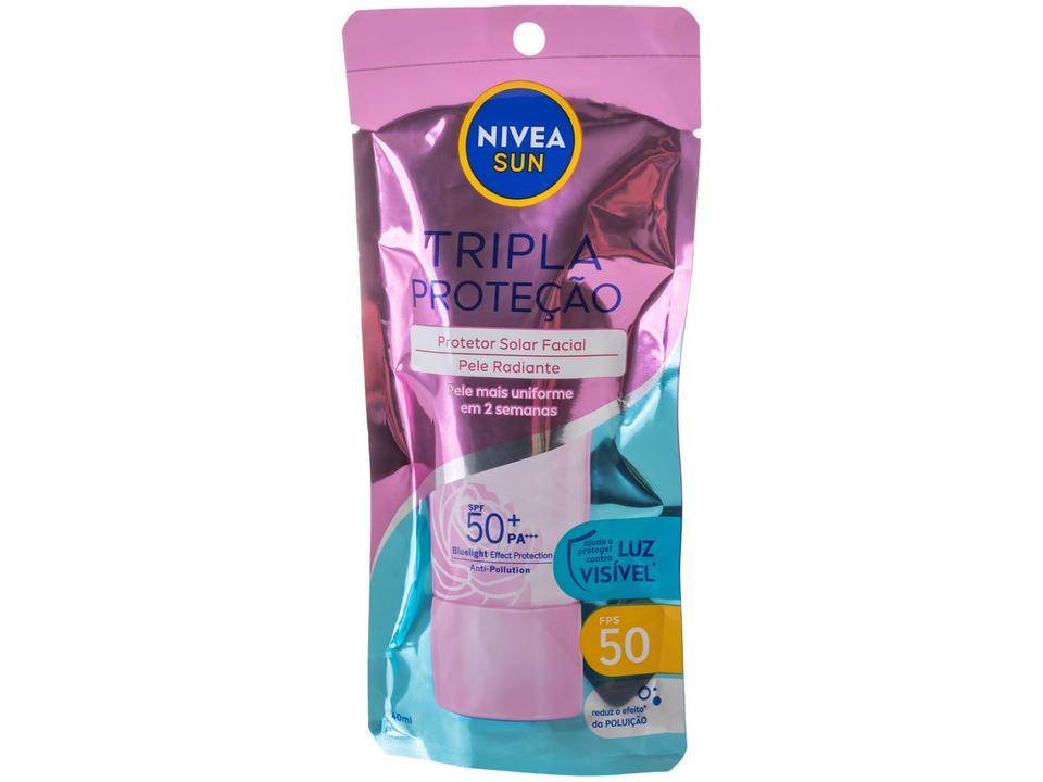 Protetor Solar Facial Nivea FPS 50 Sun - Tripla Proteção 40ml - 5