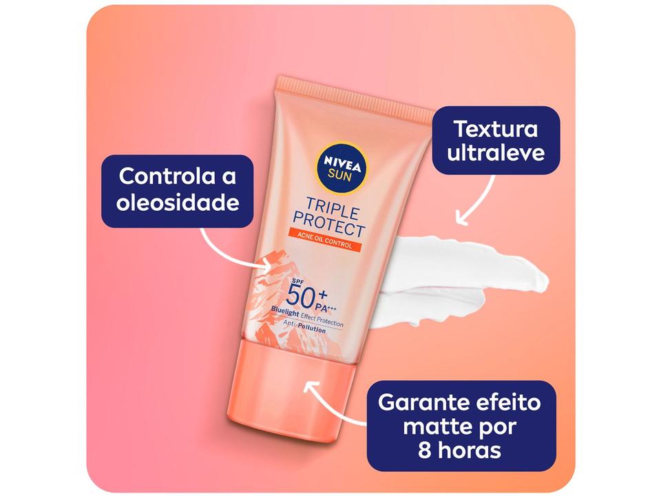 Protetor Solar Facial Nivea FPS 50 Sun - 5