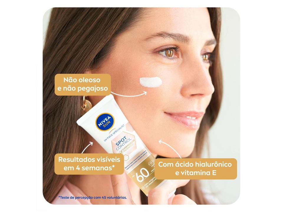 Protetor Solar Facial Nivea Sun FPS 60 Spot Control Luminous 630 40ml - 3