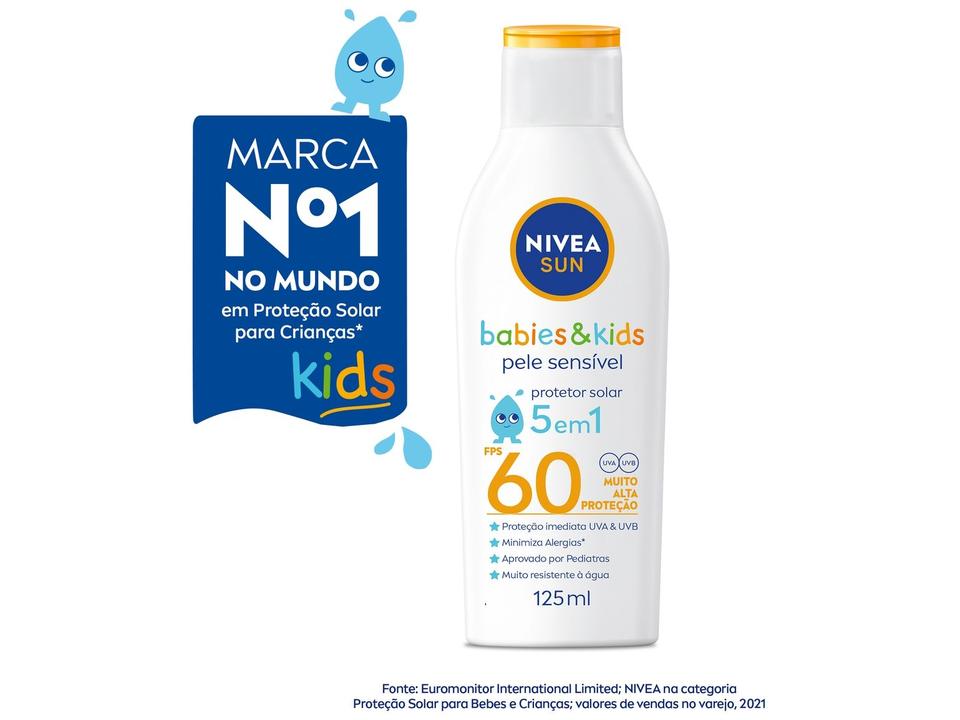 Protetor Solar Infantil Corporal Nivea FPS 60 Sun Kids & Babies Pele Sensível 125ml - 3