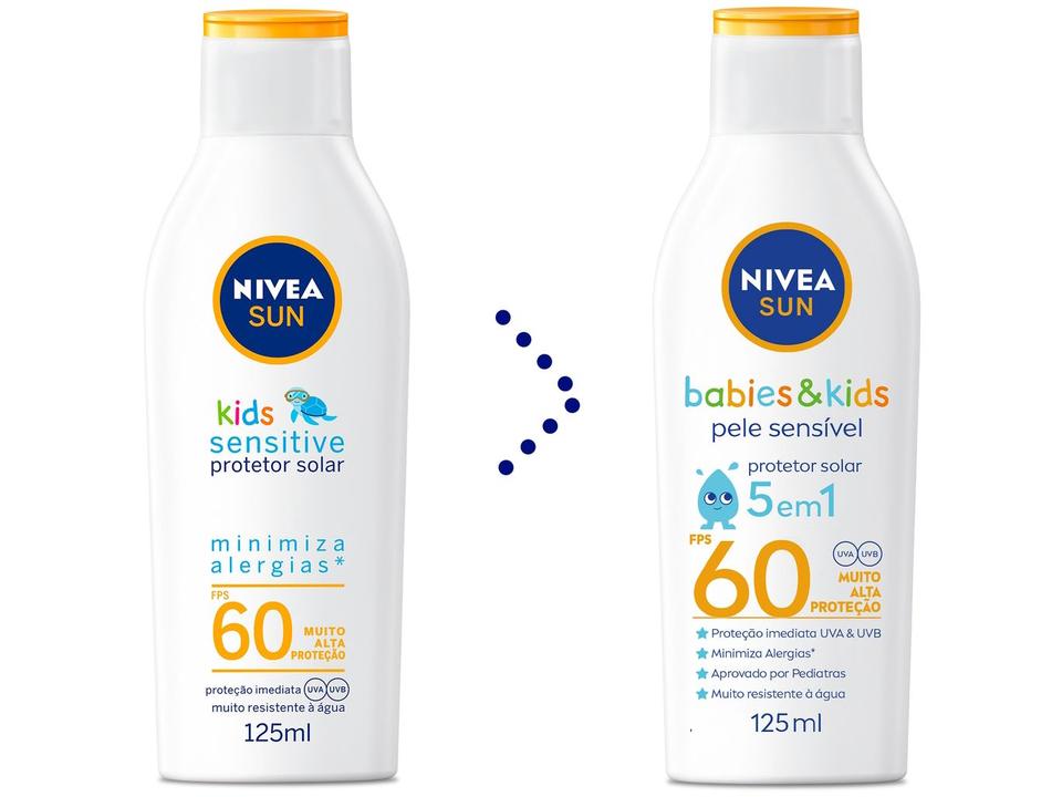 Protetor Solar Infantil Corporal Nivea FPS 60 Sun Kids & Babies Pele Sensível 125ml - 2
