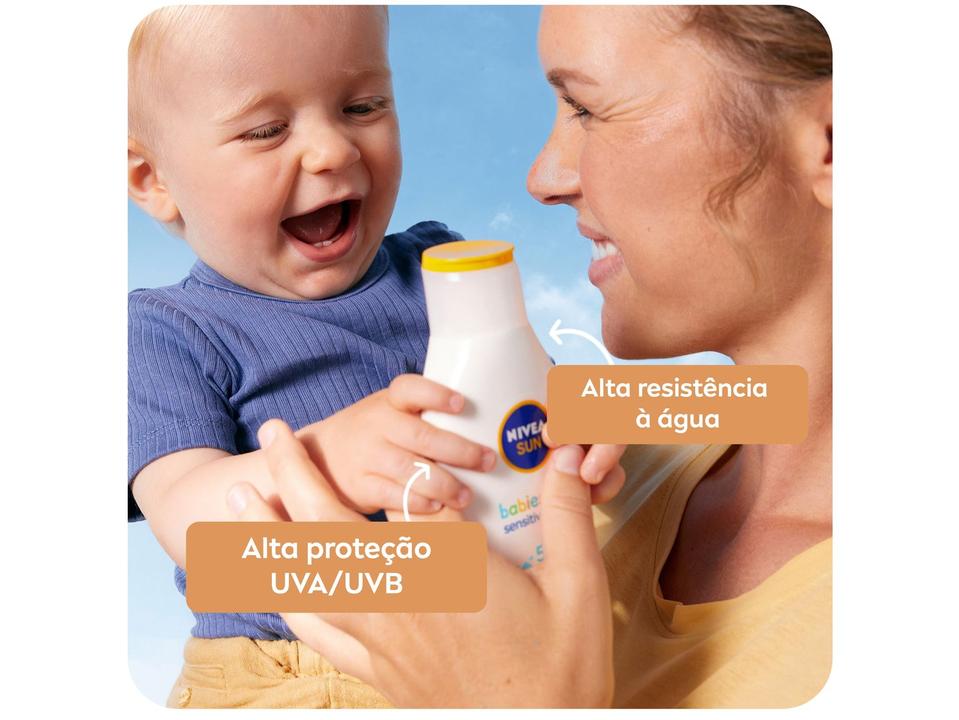 Protetor Solar Infantil Corporal Nivea FPS 60 Sun Kids & Babies Pele Sensível 125ml - 6