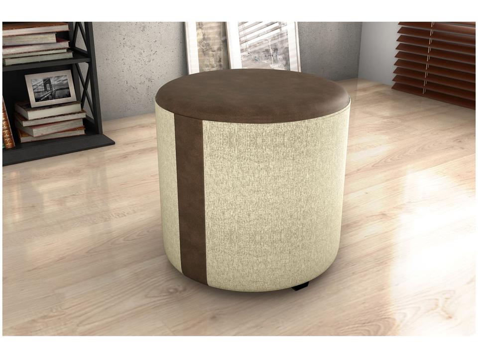 Puff Redondo Solteiro Whisk e Areia Copenhage Matrix - 1