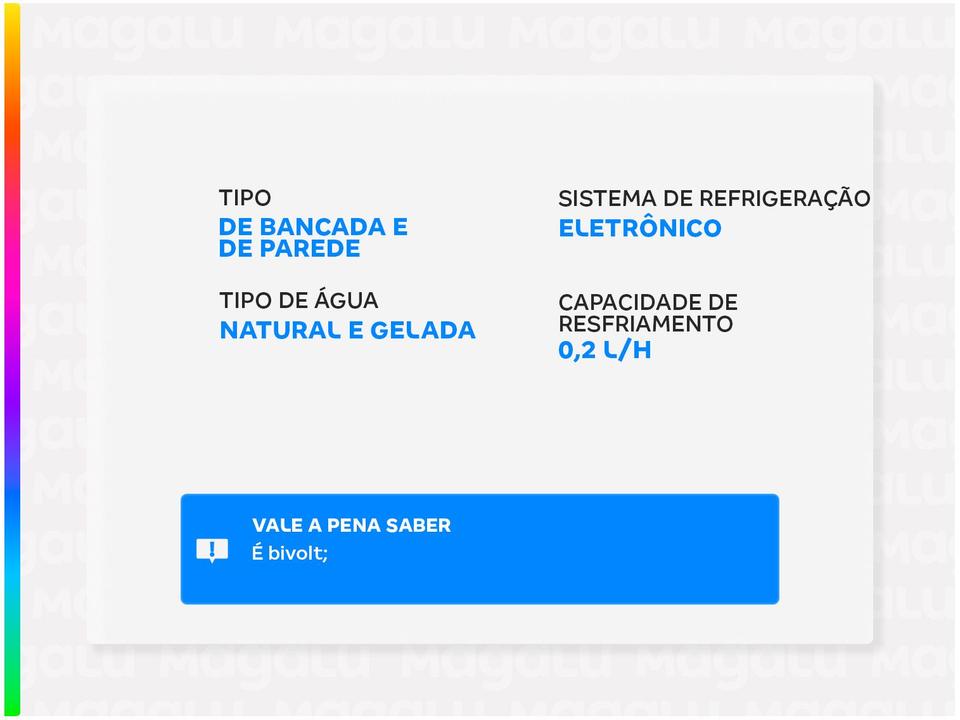 Purificador de Água Consul de Mesa e de Parede Refrigerado Eletrônico Cinza CPB34AF - 1
