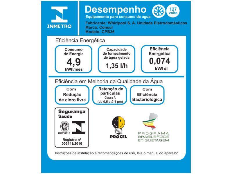 Purificador de Água Consul Refrigerado por - Compressor CPB36 ABANA Água Gelada e Natural - 10