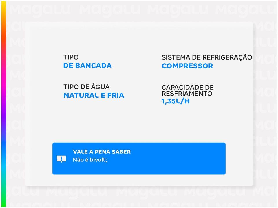Purificador de Água Consul Refrigerado por - Compressor CPB36 ABANA Água Gelada e Natural - 1
