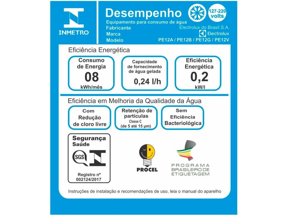 Purificador de Água Electrolux de Mesa Cinza Acqua Pure4x Água Gelada e Natural PE12G - 13