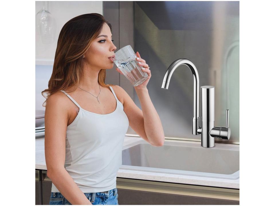 Purificador de Água Lorenzetti de Mesa Cromado - Monocomando Acqua Class 2243 C24 Água Natural - 3