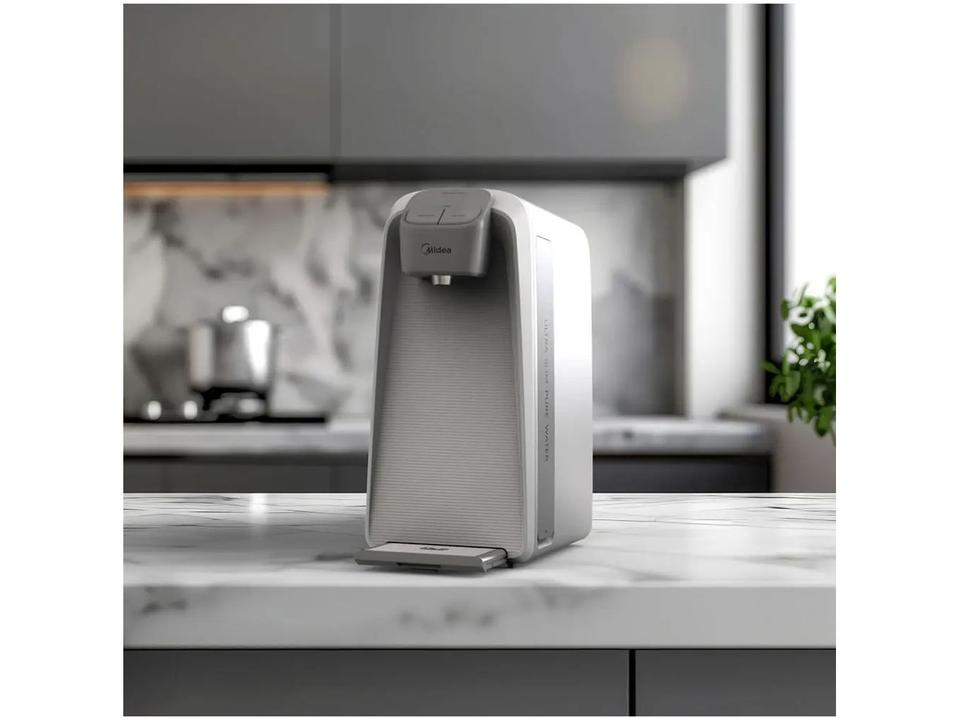 Purificador de Água Midea de Mesa e Parede Elétrico Branco Slim Pure JDD2580TW Água Gelada e Natural - 1