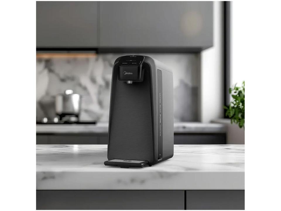 Purificador de Água Midea de Mesa e Parede Elétrico Cinza Slim Pure JDD2580TG Água Gelada e Natural - 1