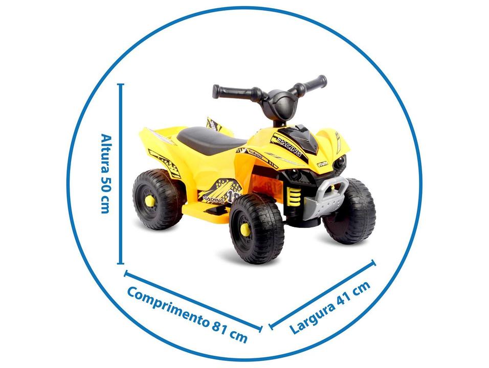 Quadriciclo Elétrico Infantil Amarelo - 7