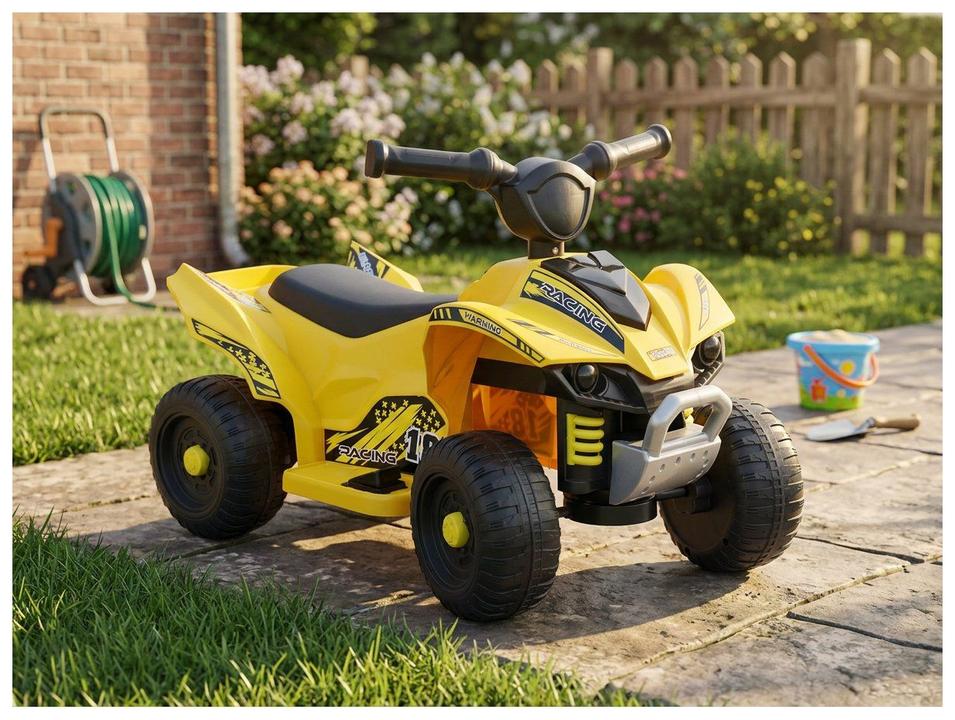 Quadriciclo Elétrico Infantil Amarelo - 2