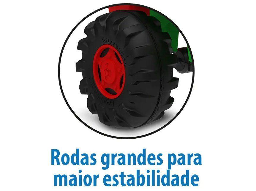 Quadriciclo Infantil a Pedal Verde Trator - 13