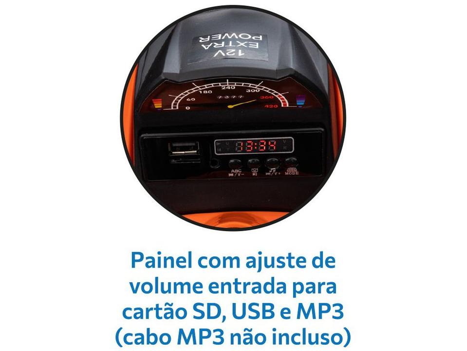 Quadriciclo Infantil Elétrico Laranja Bandeirante - 5